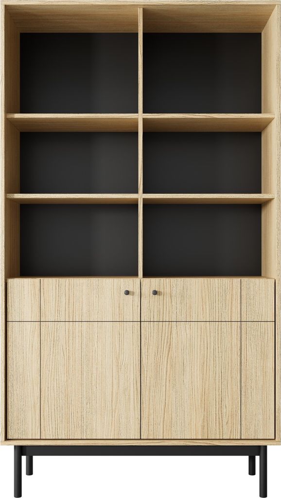 Selsey JAPANDIES - Bücherregal, Eichenholzoptik, 104 cm
