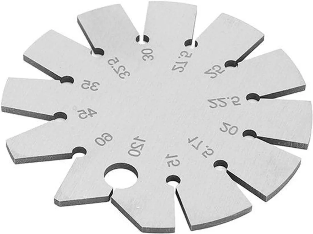 Jauge à chanfrein ronde 15-120 degrés pour mesure précise d'angle