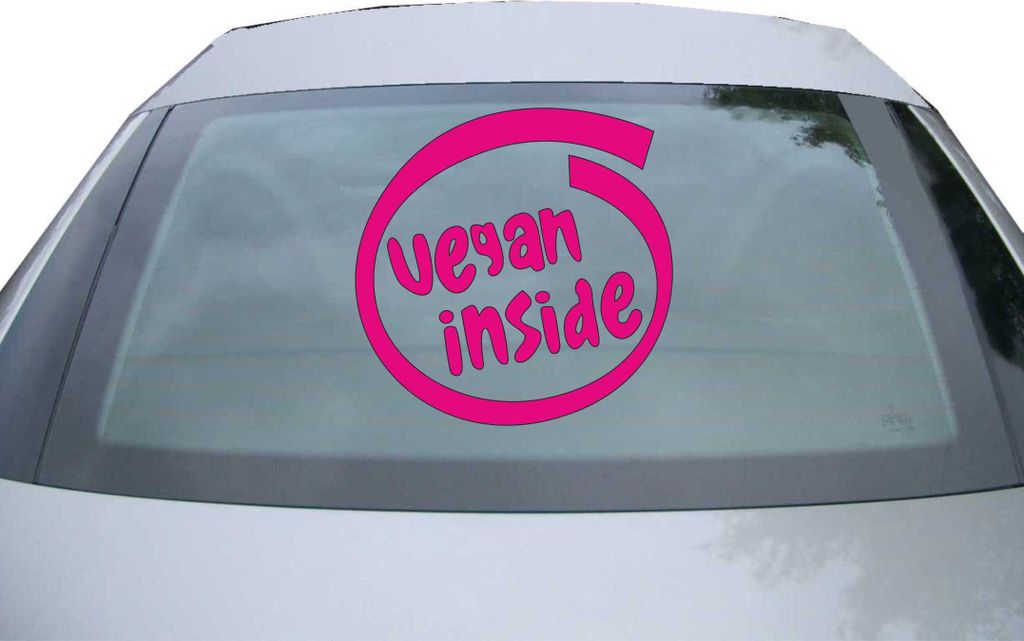Indigos UG - Aufkleber Heckscheibe & Motorklappe DE2195 - pink - 600x600 mm - vegan inside - Auto Scheiben Fenster Heckklappe Tuning Racing JDM - D...