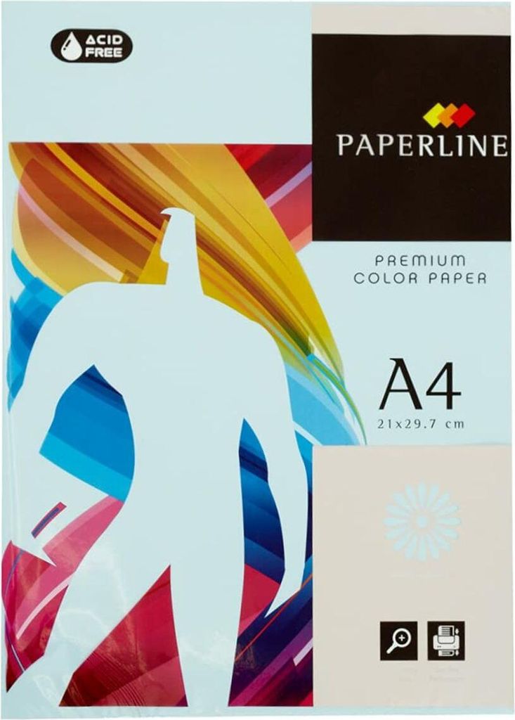 Fabrisa Papier din a4 80gr 1 Packung mit 500 Blatt Farbe hellblau (ocean)