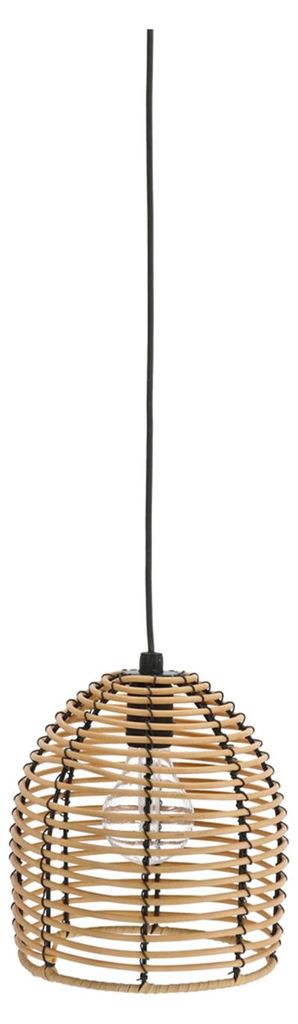 LED Rattan Lampe batteriebetrieben 16x18x16cm warmweiß Produktbild 