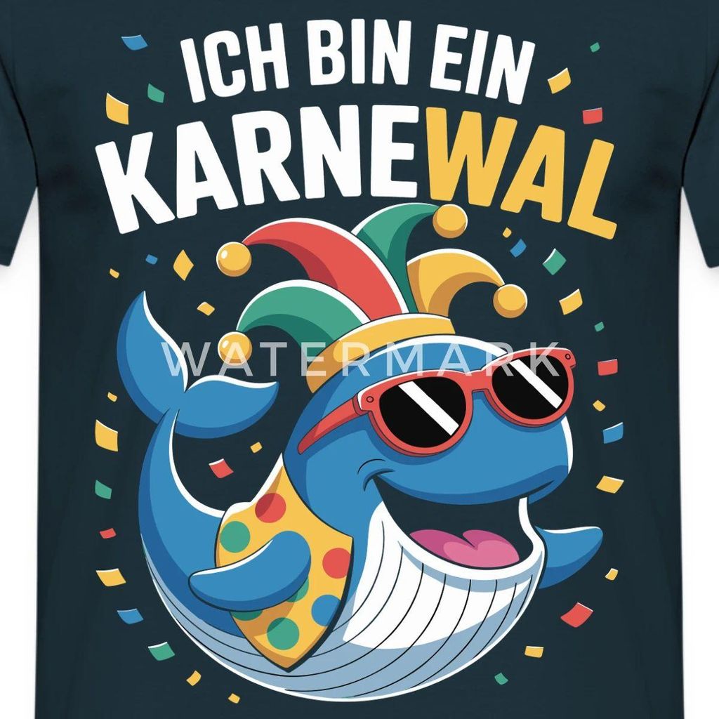 Spreadshirt Ich Bin Ein Karnewal Kostüm Fasching Männer T-Shirt, S, Navy