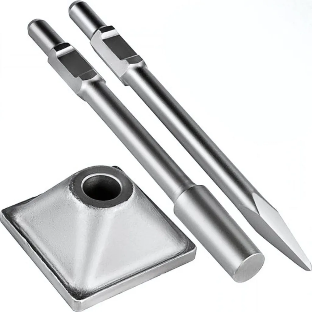 Compattatore a martello - Scalpelli a punta e a scalpello - Gambo esagonale da 1-1/8" - Calcestruzzo e fondazioni - Utensili per l'edilizia