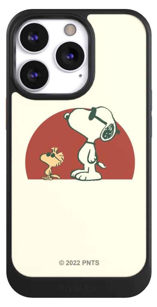 NIVOCASE Hülle für Apple iPhone 13 Pro Handyhülle NIVOcore Case Schwarz Offizielles Lizenzprodukt Snoopy Kindheit