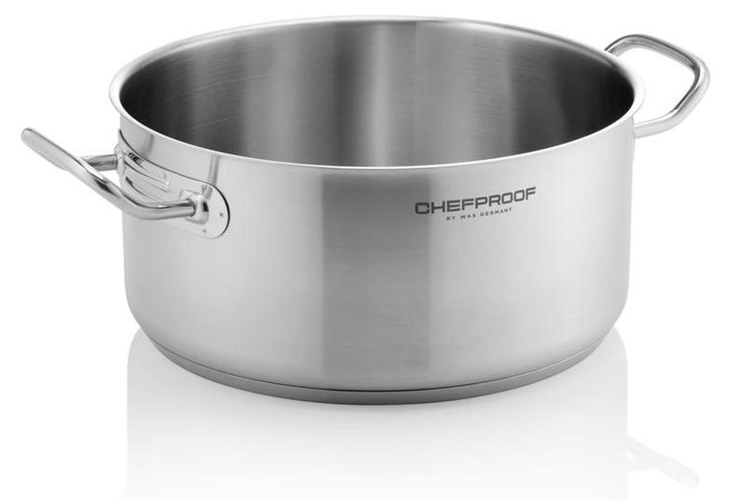 Bratentopf + Deckel Chefproof, Ø 24 cm, 5 ltr., Chromnickelstahl 18/10