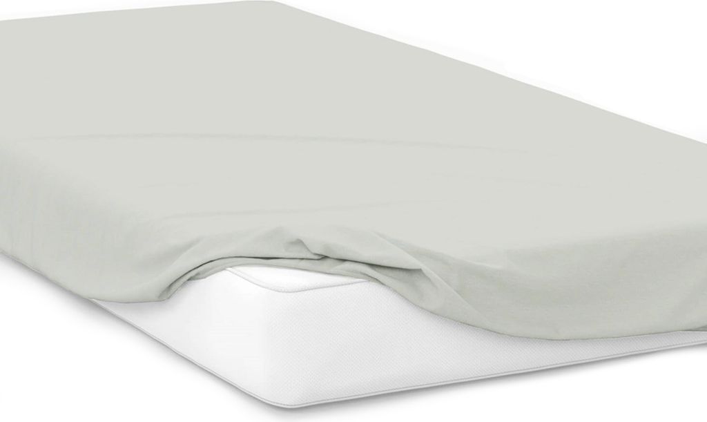 Baumwolle Castle Spannbettlaken Jersey Spannbetttuch 100% Baumwolle Bettlaken , Größe:70 x 140 cm, Farbe:Hellgrau