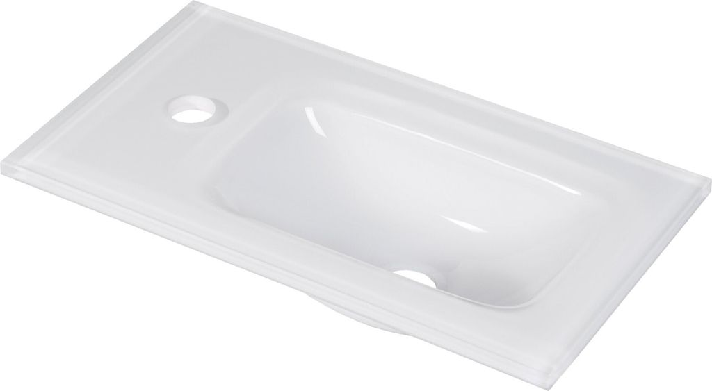 FACKELMANN Glasbecken Gäste-WC / Waschtisch aus Glas / Maße (B x H x T): ca. 45 x 10 x 25 cm / hochwertiges Waschbecken fürs Badezimmer / Farbe:...