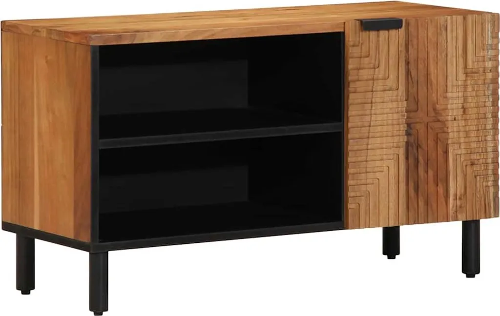 SYFAX Mobile Porta TV Legno Acacia 80x46cm - Arredamento Massello Vero