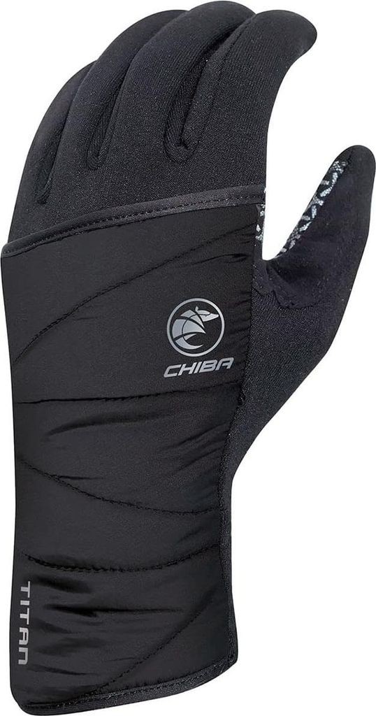 CHIBA Polarfleece Titan - Radhandschuhe schwarz, M, winddicht mit Primaloft &...