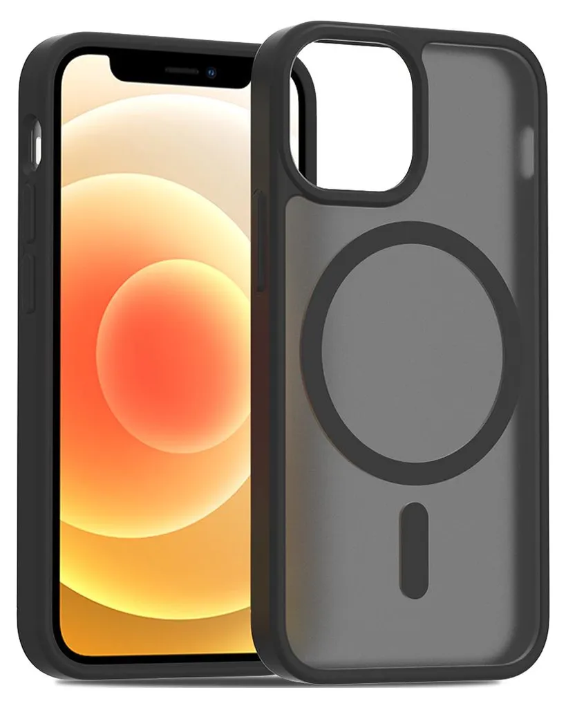 Cover iPhone 11 Magnetica MagSafe - Nero Satinato Antiurto
