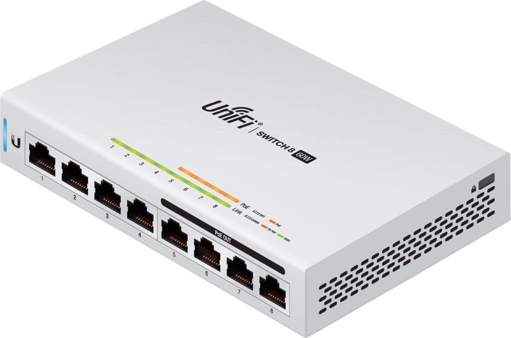 Ubiquiti UniFi Switch US-8-60W - Switch - verwaltet - 4 x 10/100/1000 + 4 x 10/100/1000 (PoE) - Desktop - PoE