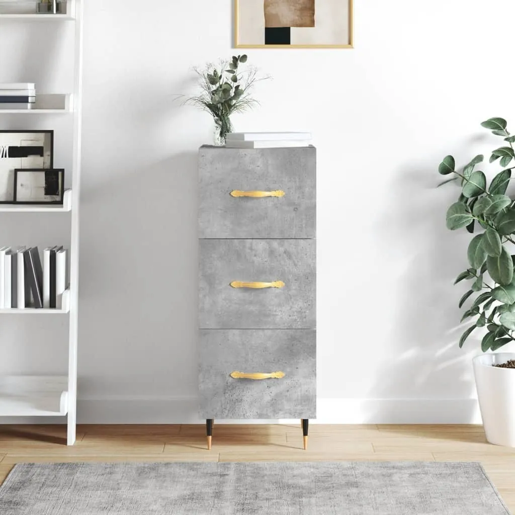 Credenza Maison Exclusive Grigio Cemento 34,5x34x90 cm Legno Robusto