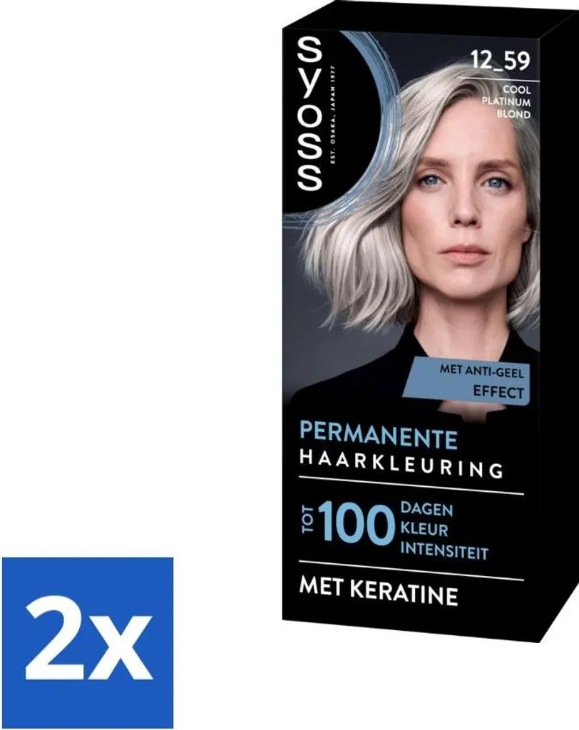 Coloration Cheveux Blancs Blond Platine SYOSS 12-59 - Lot Économique