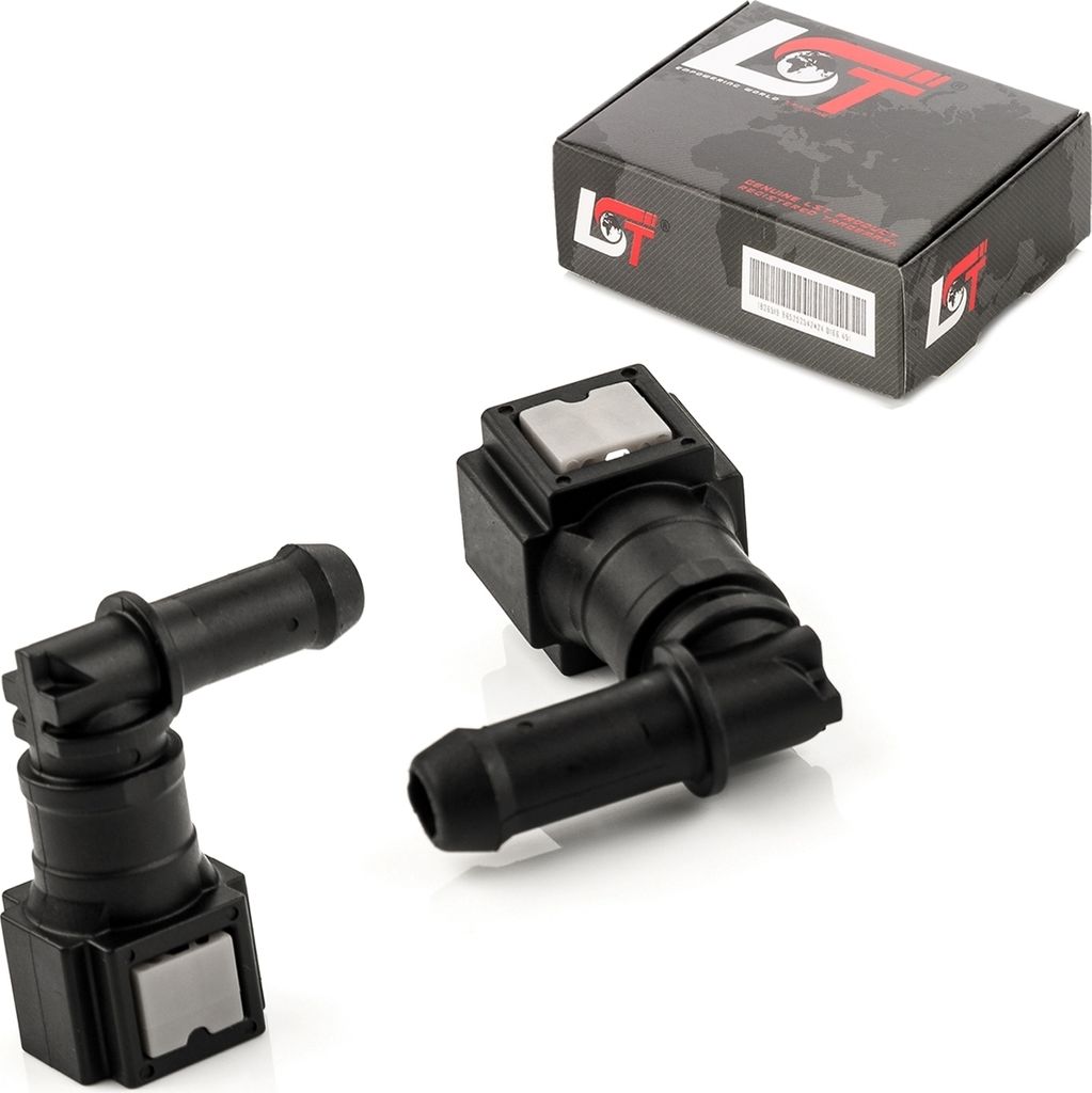 2x Schnellverschluss Kraftstoffleitung Kupplung L-Stück 6,3x8mm für KIA HYUNDAI