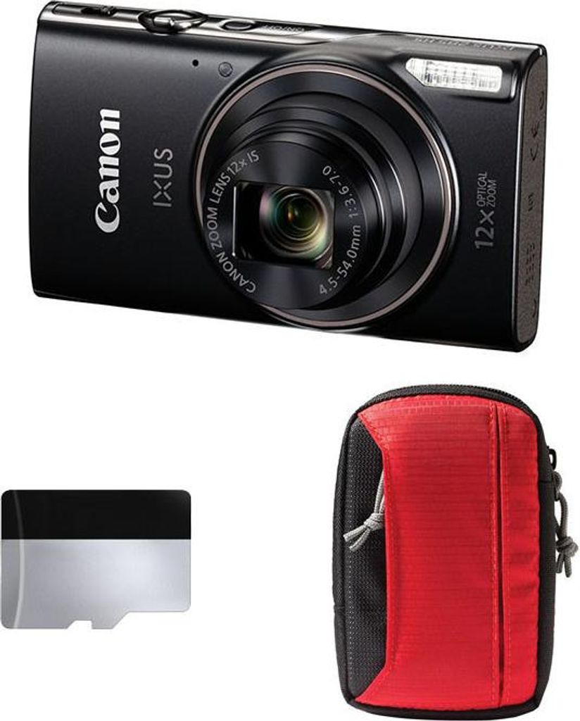 CANON Compact Ixus 285 HS A Nero + Borsa + Scheda SD da 8 Immagine del prodotto 