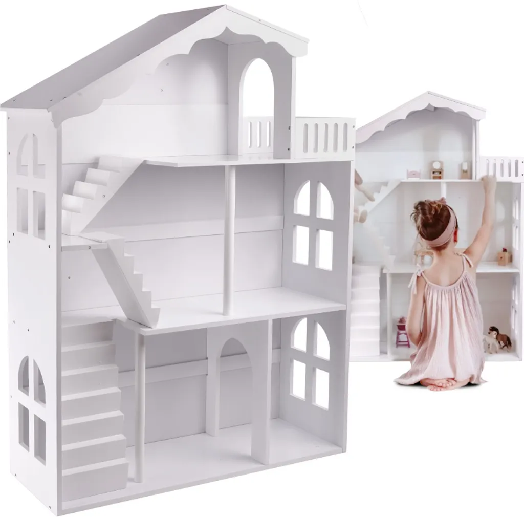 LULILO Bibliothèque Maison CALLA 2en1 XXL 116cm en Bois pour Enfants