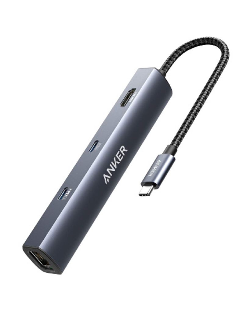 Anker 543 USB-C Hub (6-in-1, Slim) Gray Produktbild 