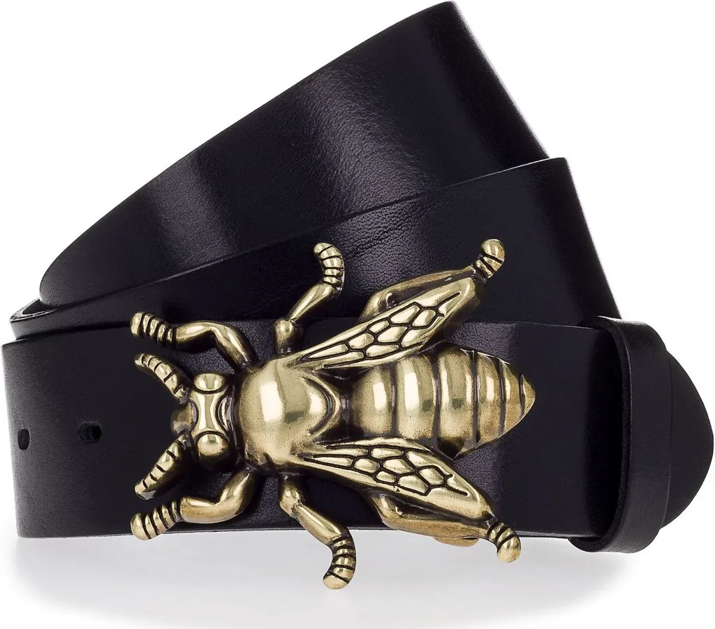 Cintura Vanzetti 40mm in Pelle Pieno Fiore W80 Nero - Massima Resistenza