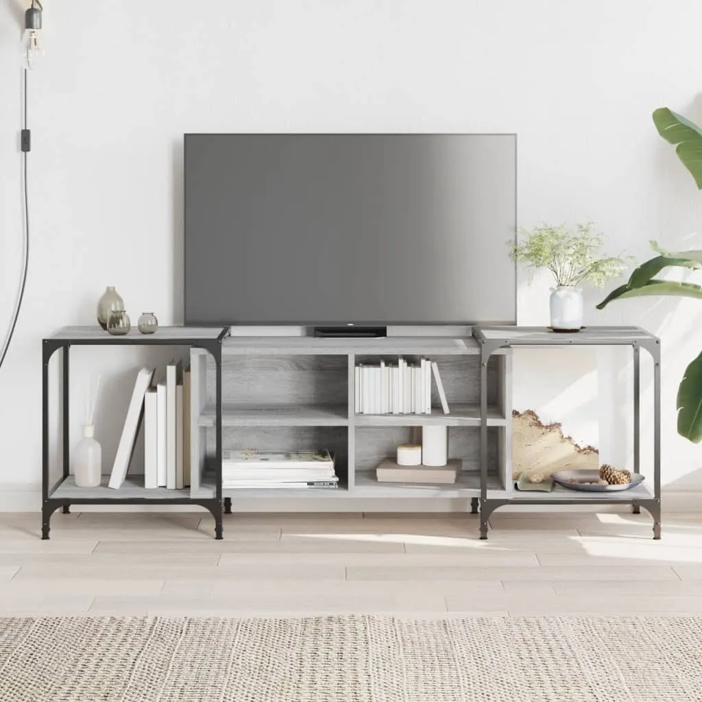 Mobile Porta TV Maison Exclusive Grigio Sonoma 153cm | Legno Robusto - 1
