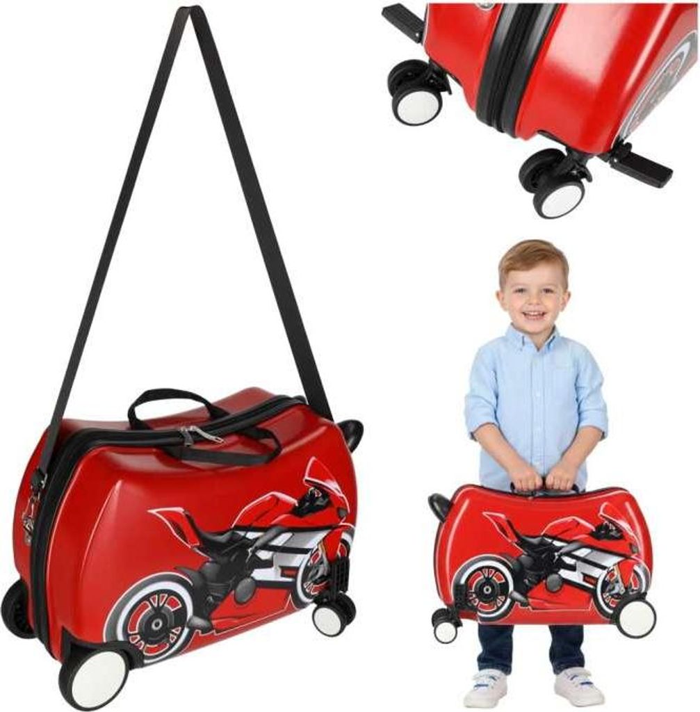 Valigia da viaggio per bambini con rotelle, bagaglio a Immagine del prodotto 