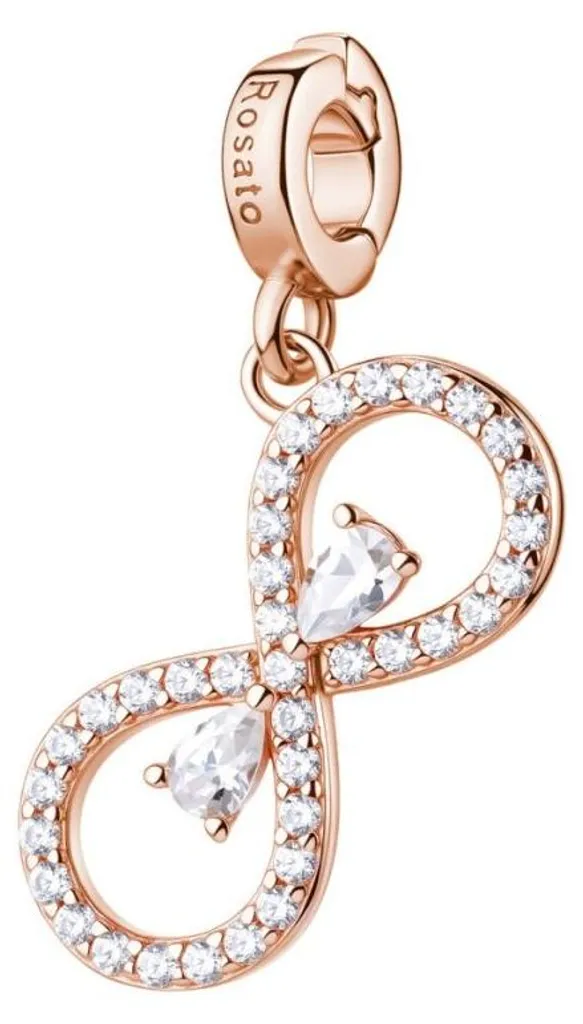Collier pendentif infini or et pierre de zircone pour femme Storie RZ263