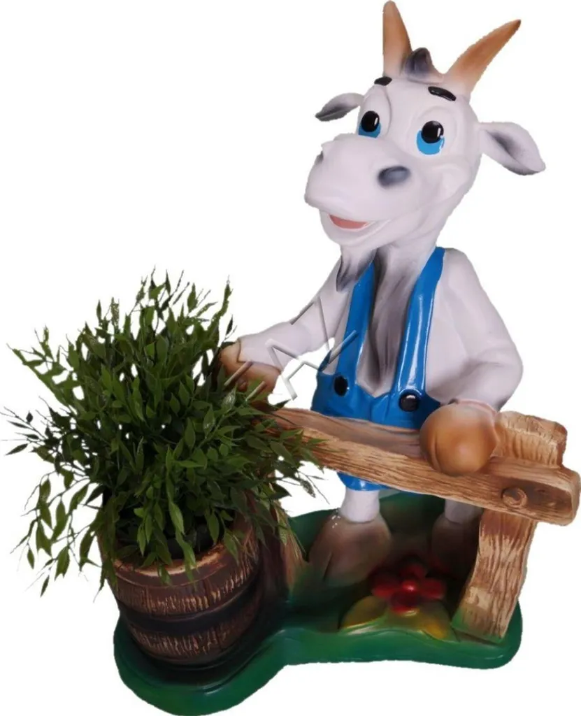 Chèvre pour clôture jardin - Statue résistante contre l'usure météo