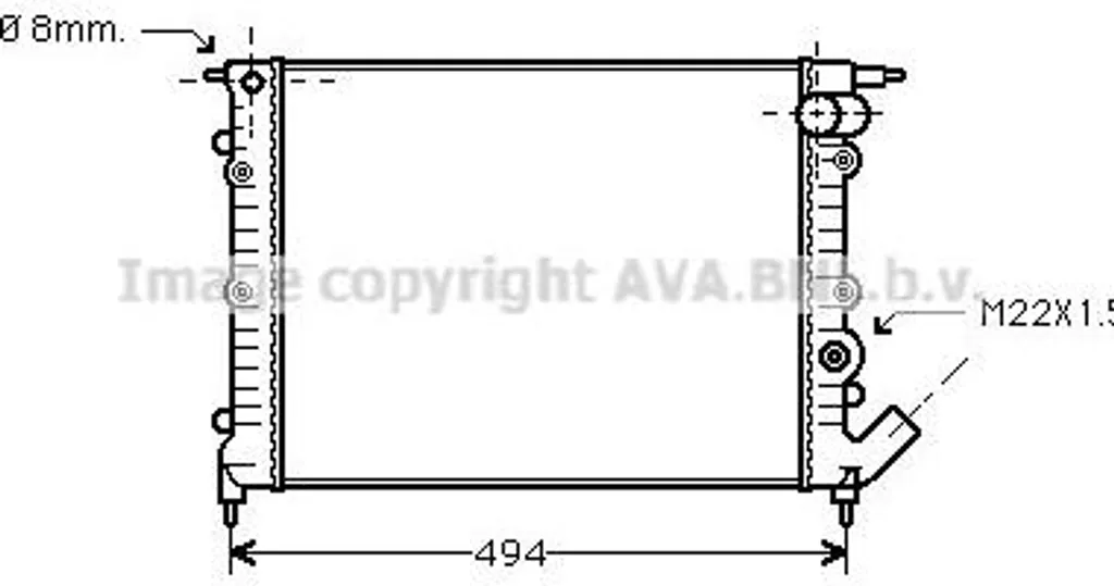 Stop fuite moteur avec le radiateur AVA RT2132 OE 6006000709 Rapid