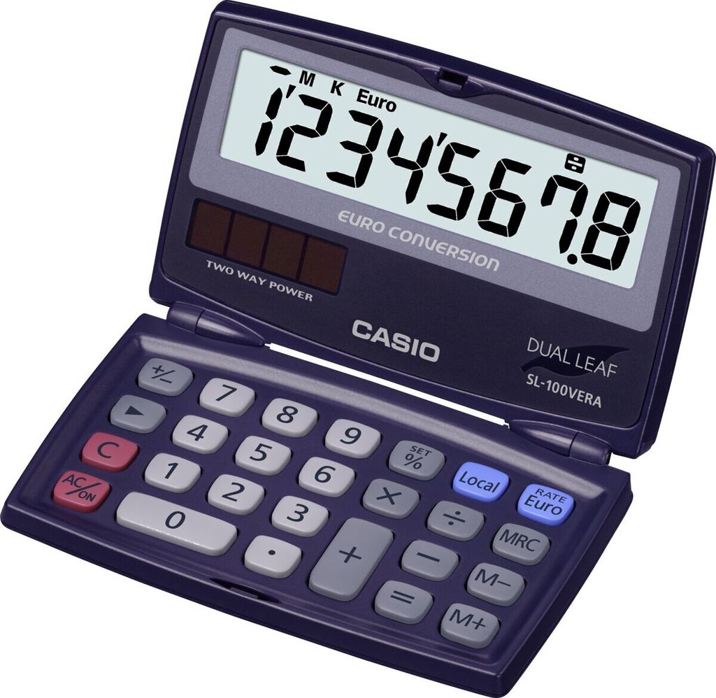 CASIO Taschenrechner SL-100 VERA Solar-/ Batteriebetrieb Produktbild