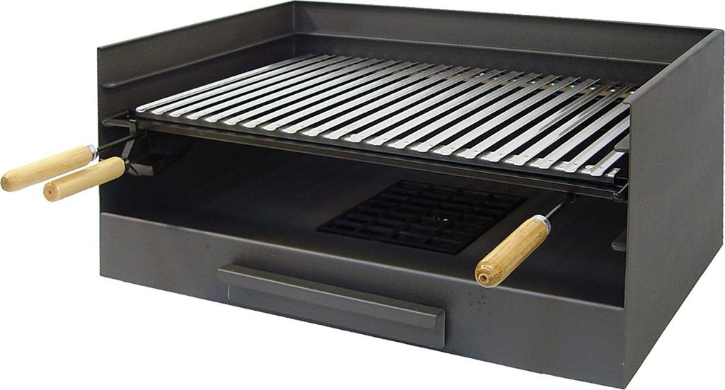 Imex el Zorro Tischgrill Holzkohle Schwarz Edelstahl 61 x 40 x 32 cm