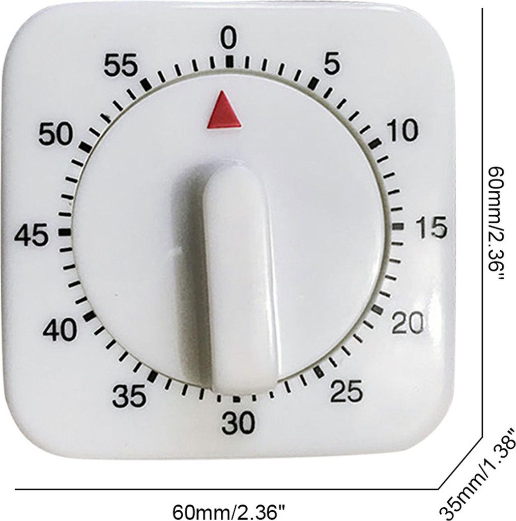 Mini Mechanischer Timer 1Hr/60Min Spiel Count Down Zähler Alarm Küche Kochen Werkzeug