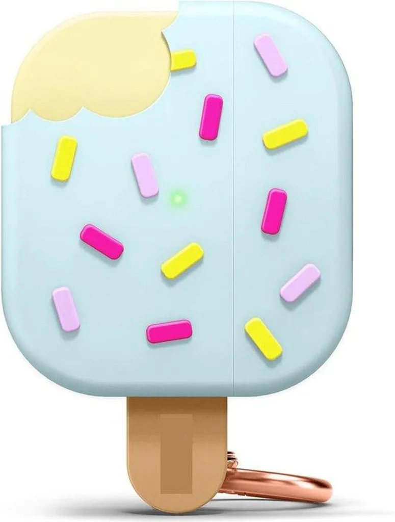 Étui AirPods 3 vert menthe avec mousqueton - Coque antichoc légère