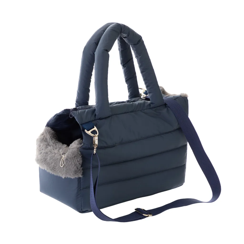 Scatola Trasporto Cani Gatti Doggy FLUFFY RIDE Blu 40x20x30 cm - 3