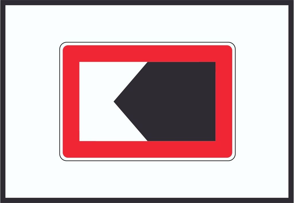 Begrenzte Fahrwasserbreite Durchfahrtsbreite begrenzt Symbol Schild A1 Rückseite selbstklebend