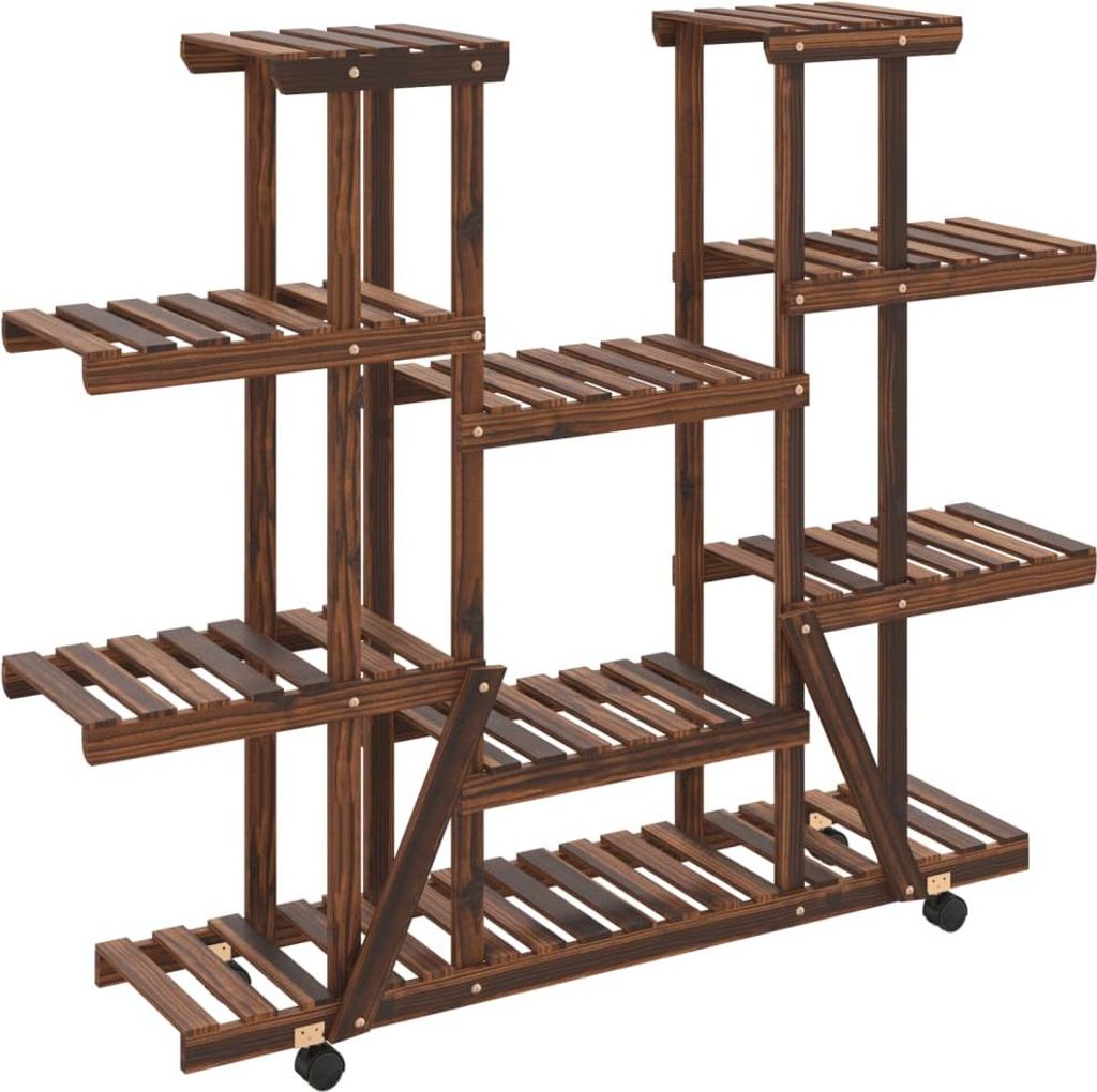 vidaXL Stojan na květiny s kolečky 110x25x115 cm z Obrázek produktu 