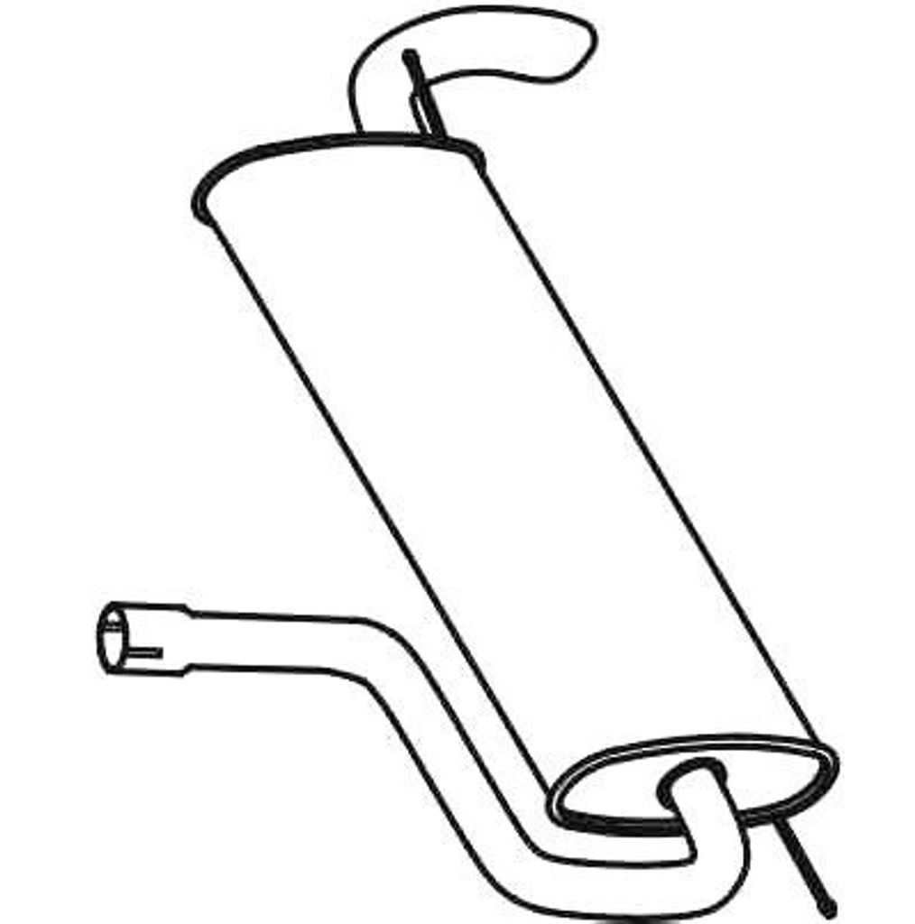 VEGAZ FS-708 Endschalldämpfer für FORD Grand C-Max (DXA/CB7, DXA/CEU) Auspuff