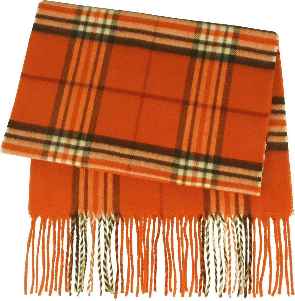 Feiner Cashmink Tartan-Karo Schal mit Fransen von Hut-Breiter