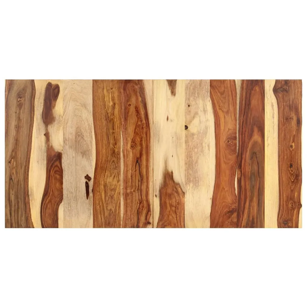 Plateau de table en bois de rose massif durable avec chants bruts - 9