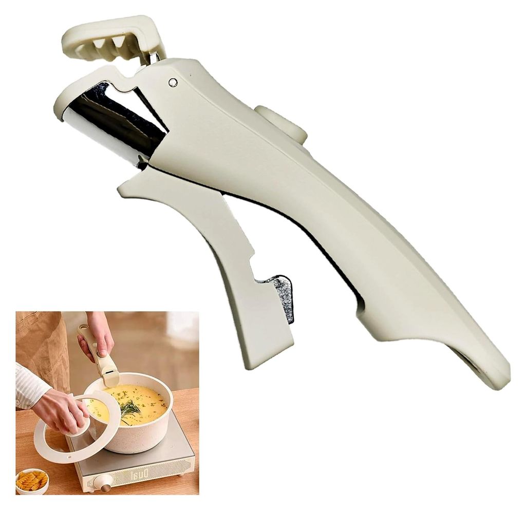 Abnehmbarer Griff für Pfannen und Töpfe - 1 Stück, Cremefarben, Ergonomischer Ersatzgriff, Geeignet für alle Bratpfannen, Woks und Backbleche m...