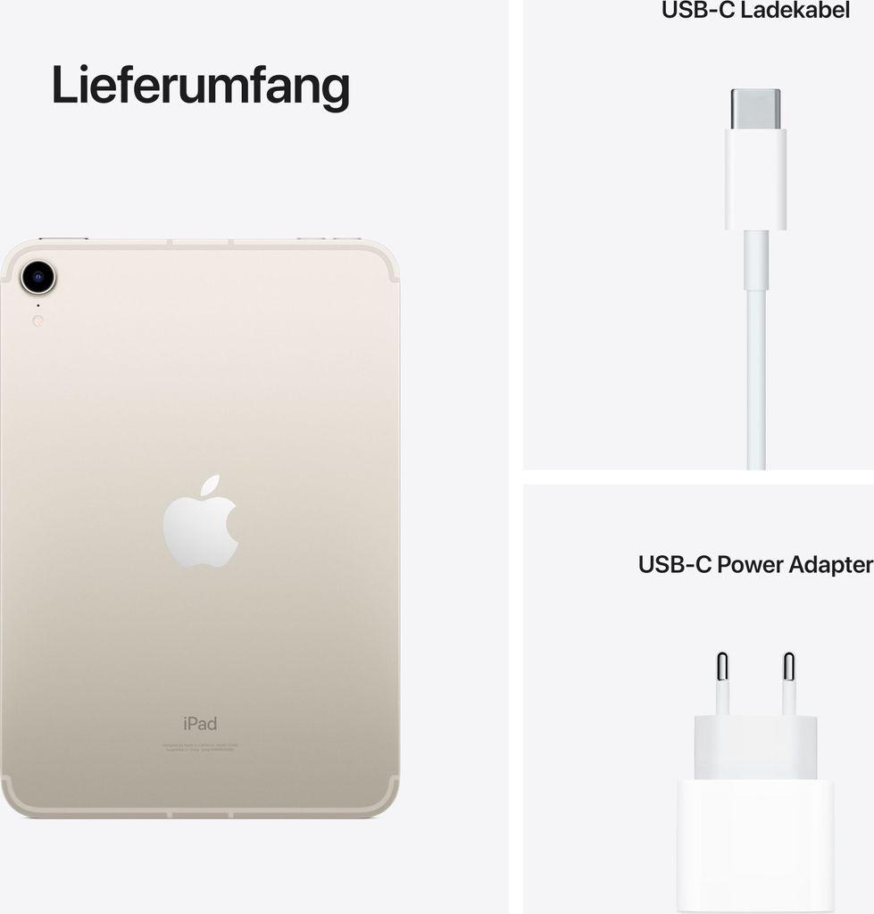 Apple iPad mini Wi-Fi + Cell 64GB  Starlight      MK8C3FD/A Produktbild 4