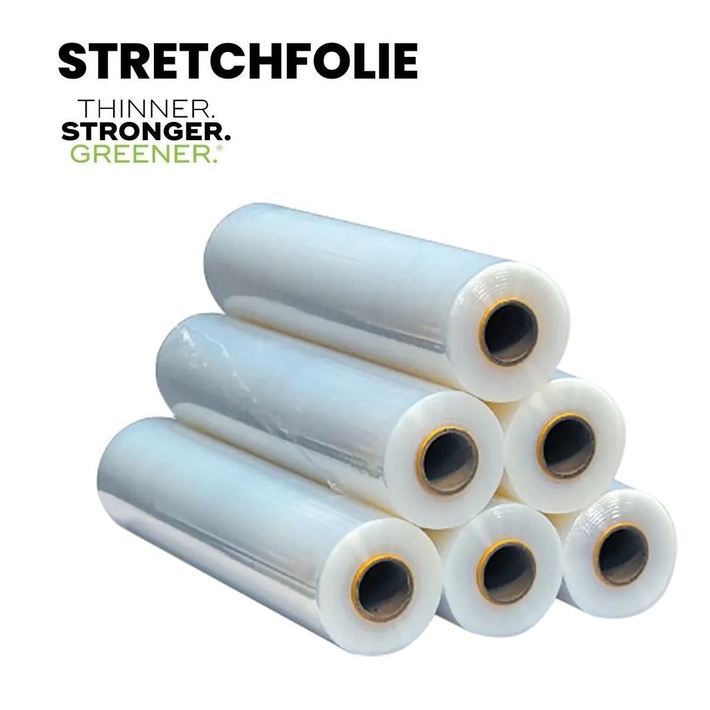 Handstretchfolie Palettenfolie 23my Strechfolie Umzugsfolie transparent 6 Stück