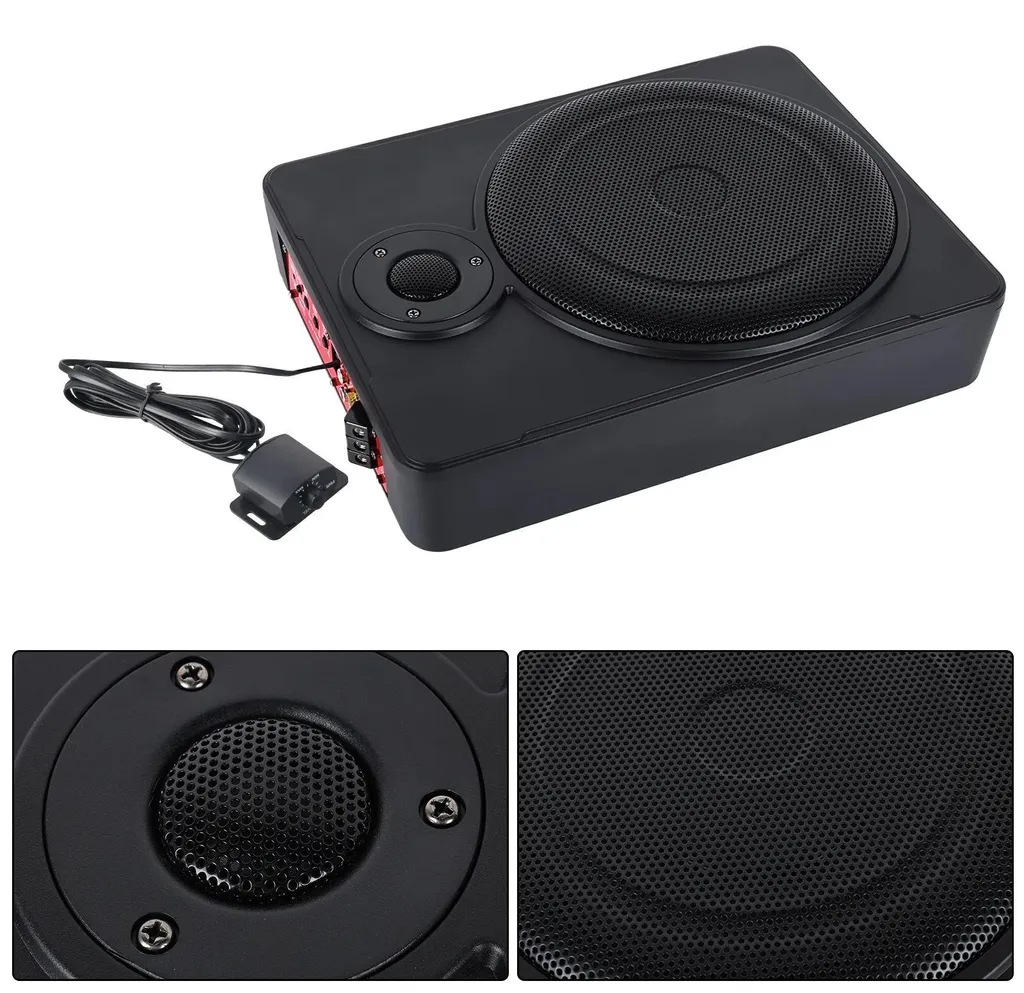 Caisson de basse actif ultra-plat pour voiture avec amplificateur intégré