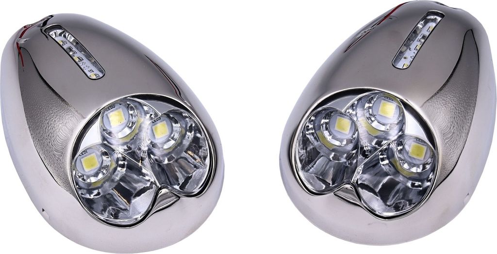Aufbau NIRO 316 High Power LED Rumpflicht 12V/3.5W 105x62x34mm
