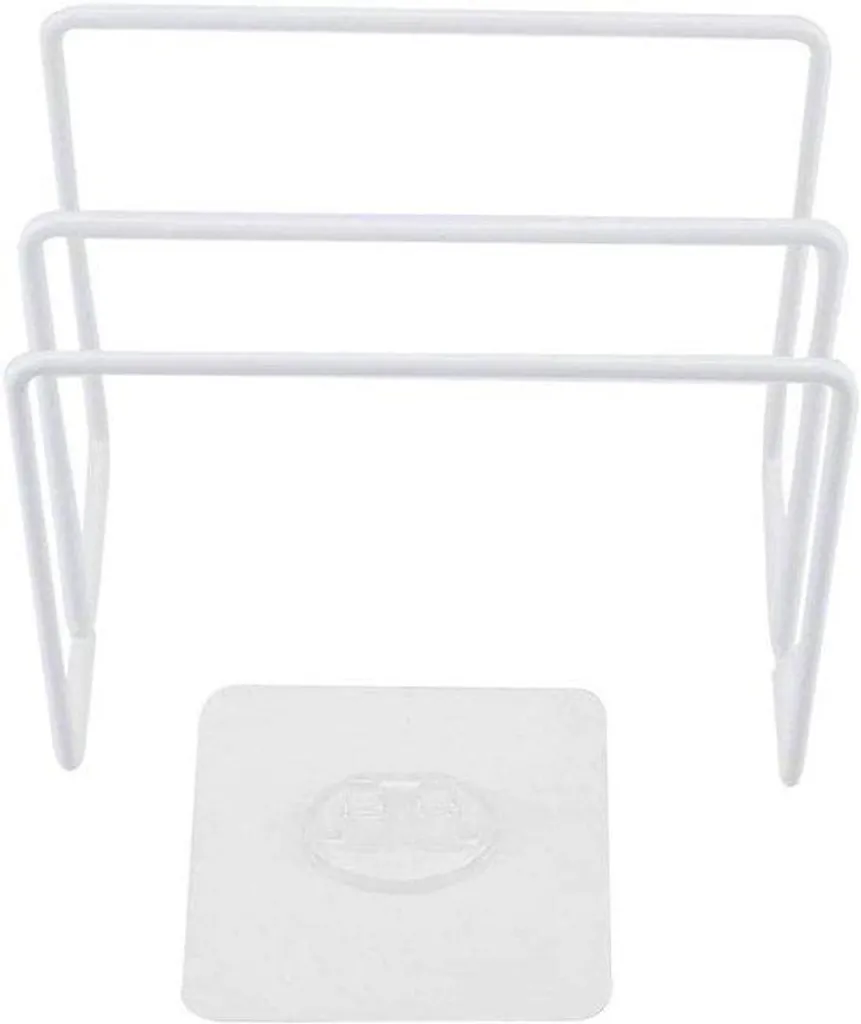 Support de toit métallique blanc avec double grille et étiquette T102