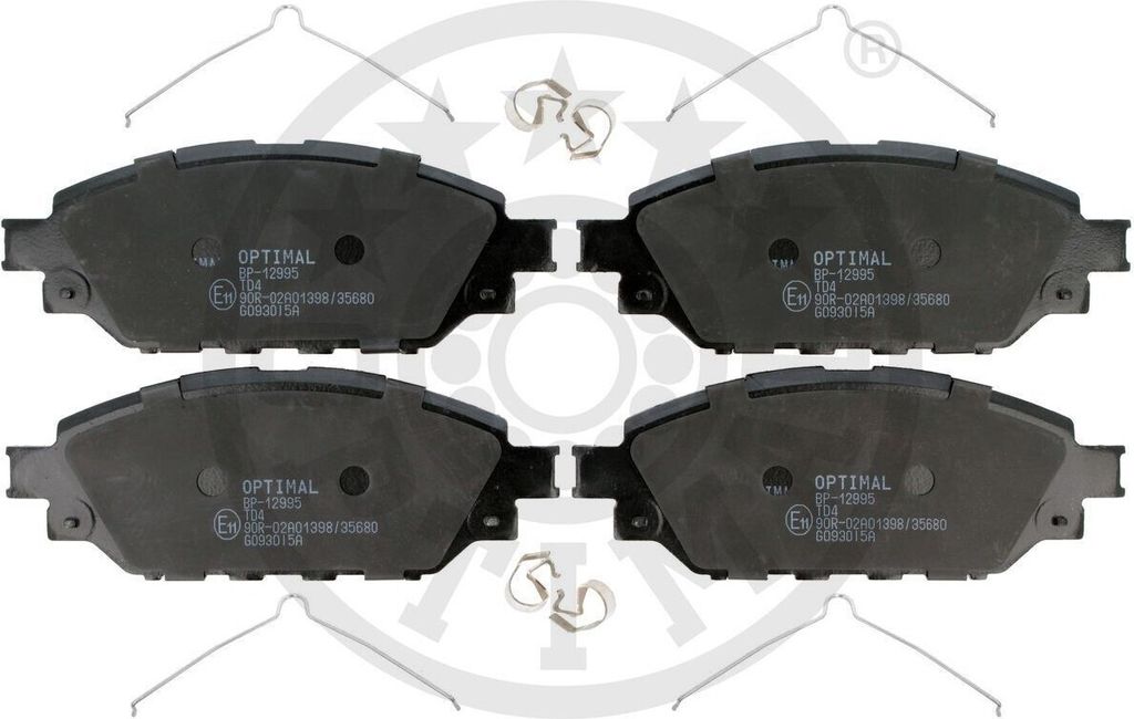 OPTIMAL Bremsbeläge Satz Vorne Bremsklötze für TOYOTA HILUX Pick-up (GUN1) BP-12995