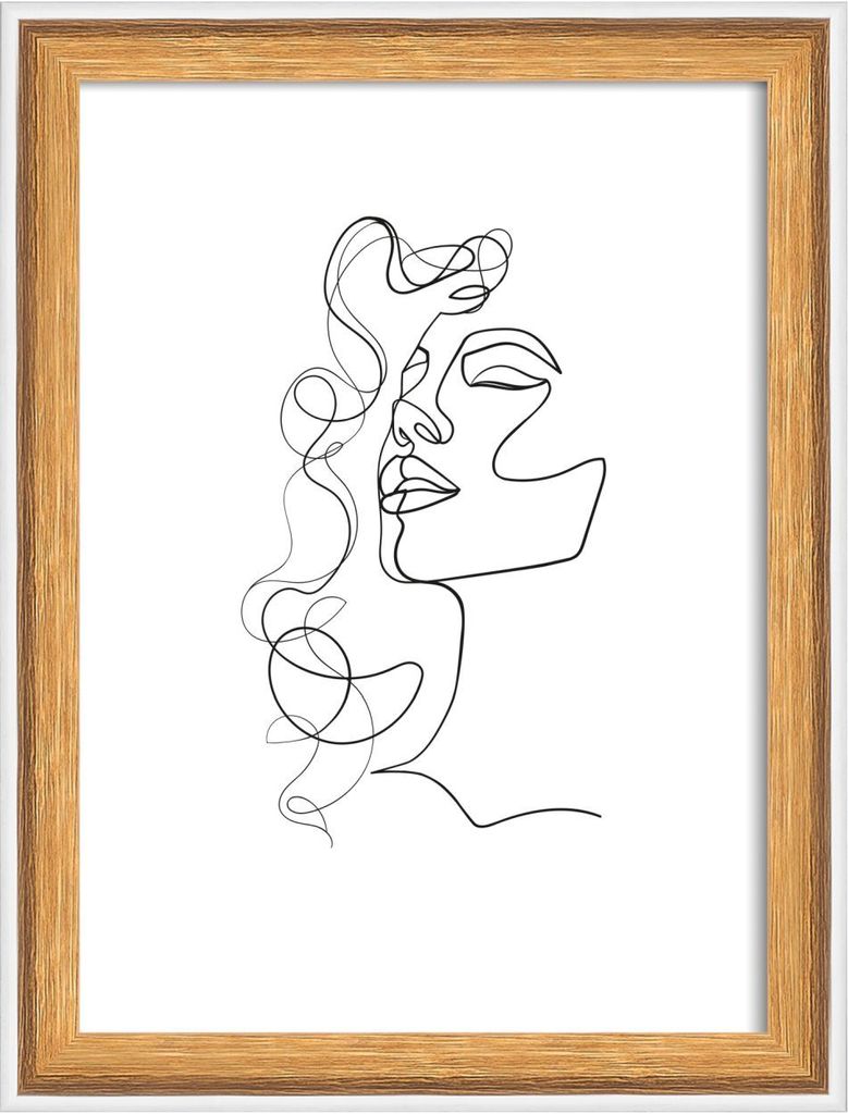 walther design Silhouette Holzrahmen, 13x18 cm, natur, NW318H