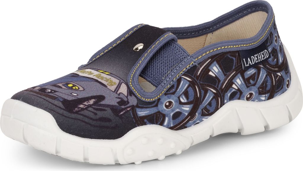 Ladeheid Jungen Hausschuhe mit Einlegesohlen LAVI0011 (Grau-2, 27 EU)