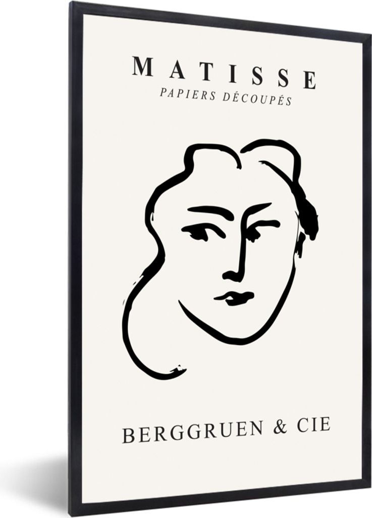 MuchoWow Gerahmtes Poster Abstrakt - Frau - Henri Matisse - Alte Meister 20x30 cm - Poster mit Schwarzem Bilderrahmen Wandposter Rahmen Foto Bild...