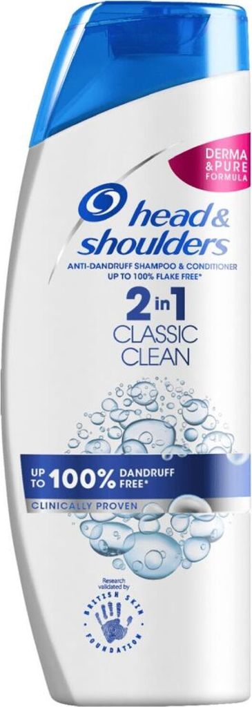 6x Head&Shoulers 2in1 Classic Clean Shampoo 450ml Anti Schuppen Pflegespülung