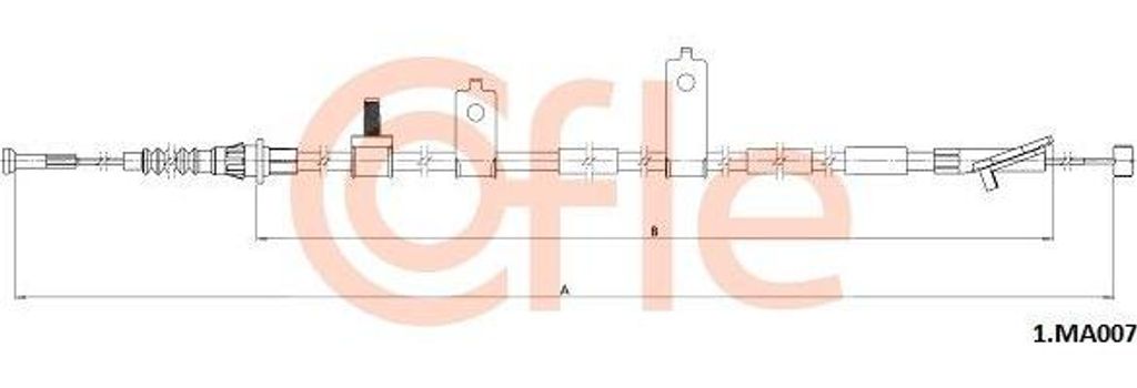 COFLE 1.MA007 Seilzug, Handbremse OE GHM544420 kompatibel mit 6