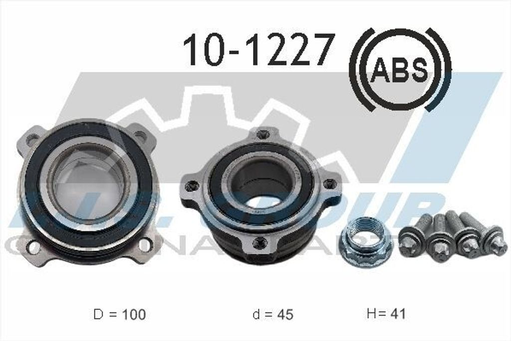 IJS GROUP Radlagersatz Hinten für BMW 5 Limousine (E60) 100mm 10-1227